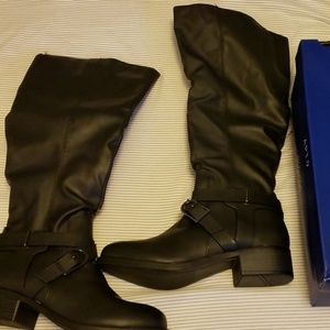 Apt. 9 Black Boots (Wide Calf)